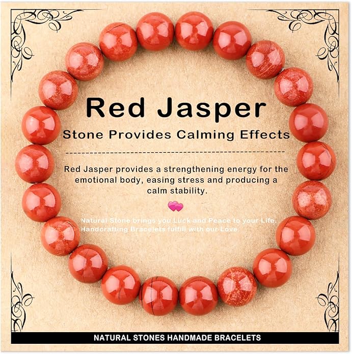 AD Beads 4mm6mm8mm10mm Handmade Bracelet - Natural Gemstone for Peace and Tranquility - Meditation, Yoga, Healing and Energy Gift for Unisex