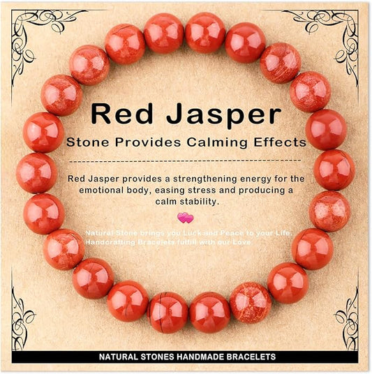 AD Beads 4mm6mm8mm10mm Handmade Bracelet - Natural Gemstone for Peace and Tranquility - Meditation, Yoga, Healing and Energy Gift for Unisex