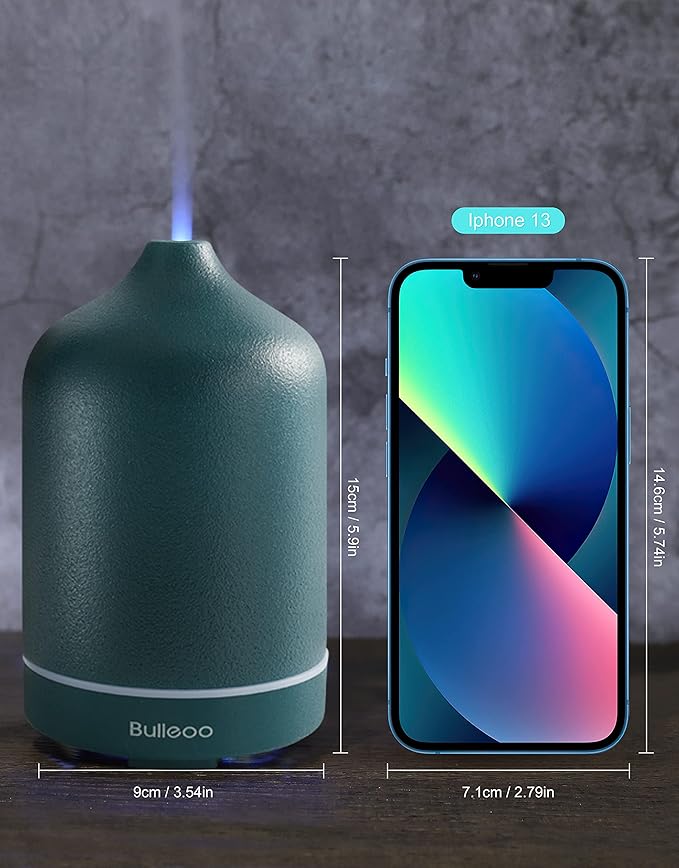 Essential Oil Diffuser,Nature Ceramic Diffuser,Stone Ultrasonic Essential Oil Diffuser for Aromatherapy (Blue)