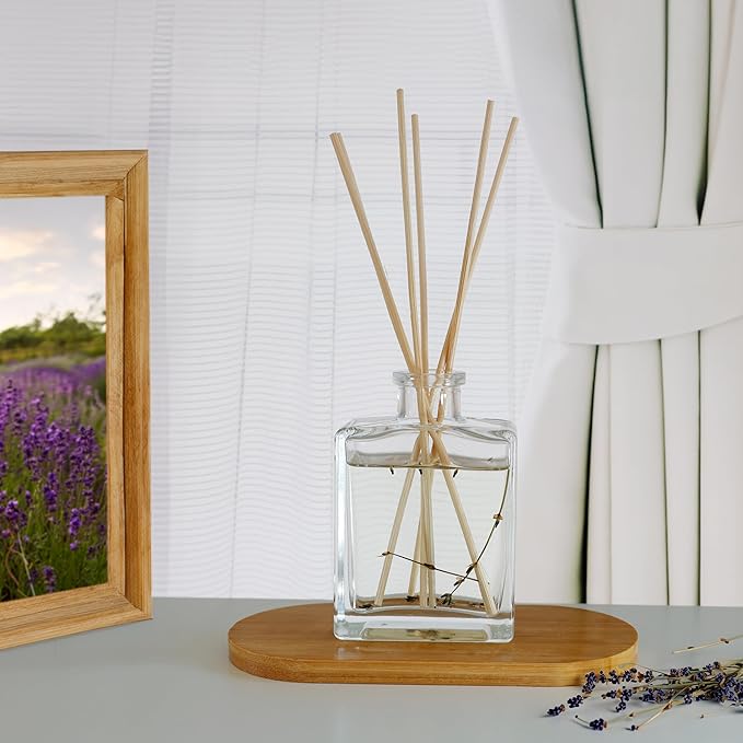 Urban Naturals Reed Diffuser Oil Refill Lavender Fields with Geranium, Clary Sage, Soft Florals 8 oz + Free Reed Sticks, Made in The USA