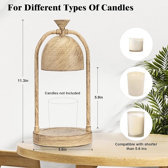 Candle Warmer Lamp with Timer Dimmer, Graduation Gifts for Her, Birthday Gifts for Mom Women Friend Sister, House Warming Gift New Home Decor, Wax Melt Warmer for Jar Candles
