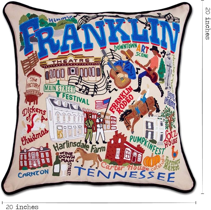 Catstudio Franklin Embroidered Decorative Throw Pillow