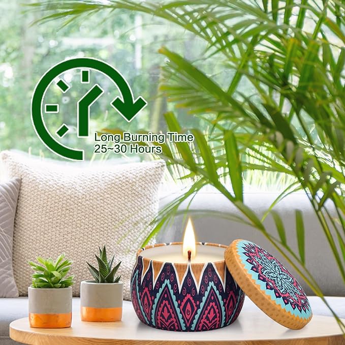 12 Pack Citronella Candles Outdoor - 52.8 Oz Soy Wax Candle Set, 360 Hour Long Lasting Scented Candles for Camping, Garden, Party