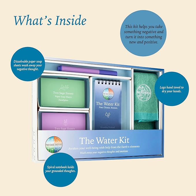 The Water Kit - Turn Over a New Leaf This Fall - Wash Away Negative Thoughts for Stress Relief and Healing - Care Kit