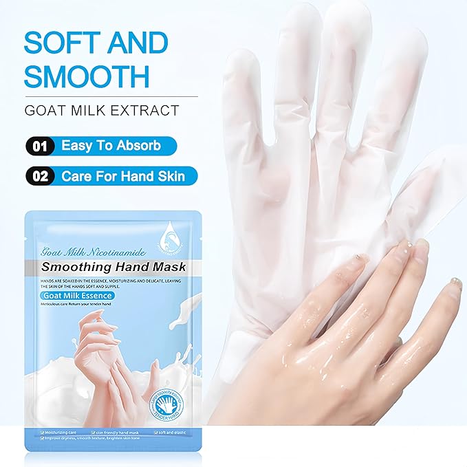 Moisturizing Hand Mask Gloves 9 Pairs, Hydrating Hand Masks for Dry Cracked Hands, Exfoliating Hand Peel Mask, Nourishing Hand Treatment Gloves for Women & Men
