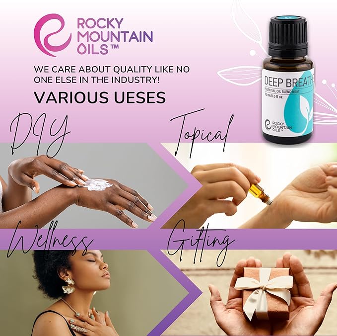 Rocky Mountain Oils Nerve Support Essential Oil Blend with 100% Pure and Natural Essential Oils - Relaxing Aromatherapy Oils for Diffuser, Massage Oil for Massage Therapy - 15ml