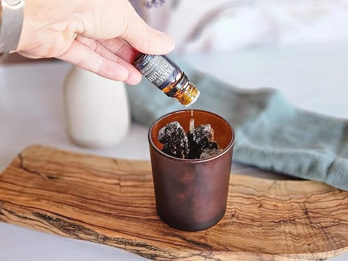 Lava Rock Diffuser and Lavender Essential Oil Set, Volcanic Stone Diffusers for Essential Oils, No Water, Non-Electric, Easy Aromatherapy Gift, Made in USA, Bedtime Self Care Ritual, Home Fragrance