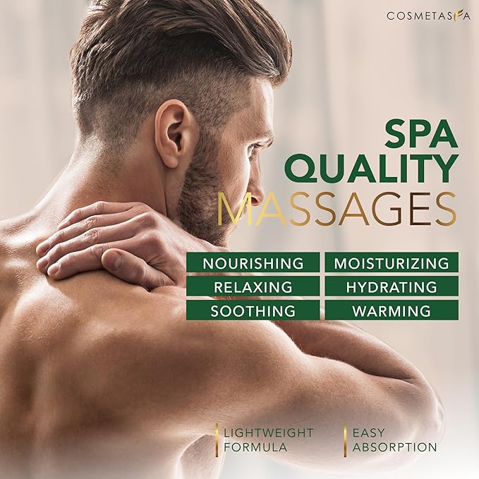 Cosmetasa Sore Muscle Massage Oil with Deep Tissue Massager - Thumb Saver and Oil Soothes Muscle and Joint with Arnica Extract, Peppermint, Chamomile, and Lavender Oil 8.8 Fl Oz