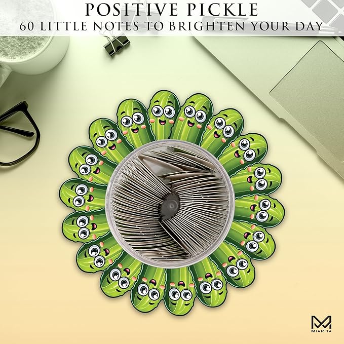 Emotional Supports Pickle Jar, 60 Affirmation Cards for Women, Positive Pickle Gifts, for Women, White Elephant Gifts, Teen Girl Gifts Trendy Stuff, Stocking Stuffers for Teen Girls