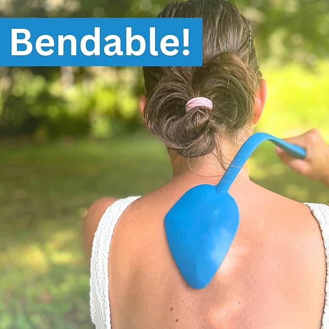 Bendable Lotion Applicator for Back & Body (Microfiber Mitt Included) - Sunscreen, Self Tanner, Medication, Body Lotion Applicator for Back