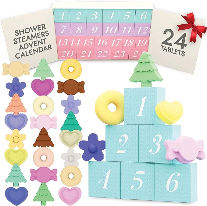 Shower Steamers Aromatherapy - Relaxation Gifts for Women, Shower Bombs, Unique Spa Gifts Shower Tablets, Stocking Stuffers for Women & Men (Advent Calendar 2025)