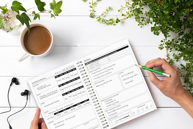 Better Health - Exercise, Nutrition & Wellness Journal - Stay healthy with our handy, simple tracking charts - A5 size with 104 undated pages - For A Happier, Healthier Life (Lilac)