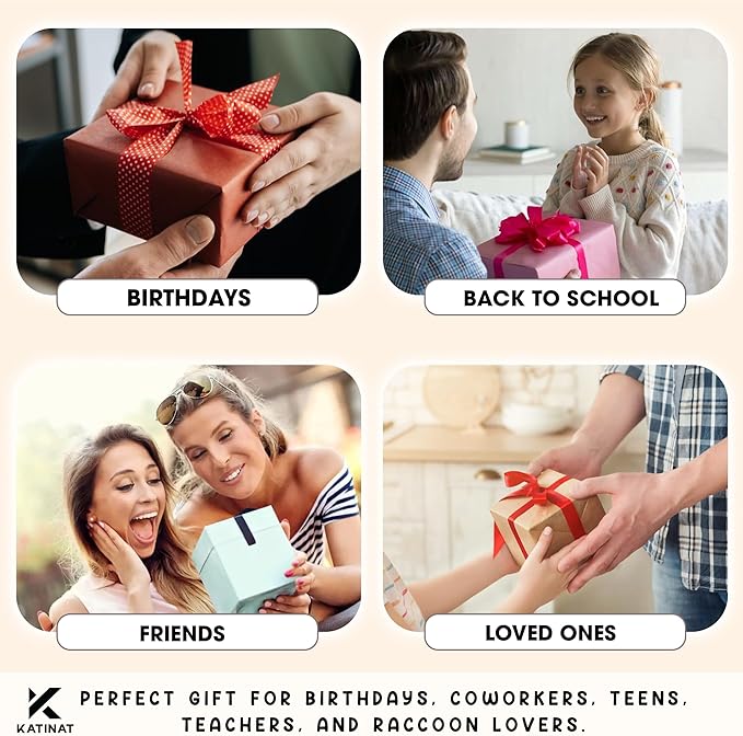 Positive Raccoon Jar β 60 Positive Affirmation Cards for Women, Mindfulness Cards, Stress Relief & Self Care Gifts for Women, Teen Girl, Birthday Gift for Her, Friendship Gift, Raccoon Gifts