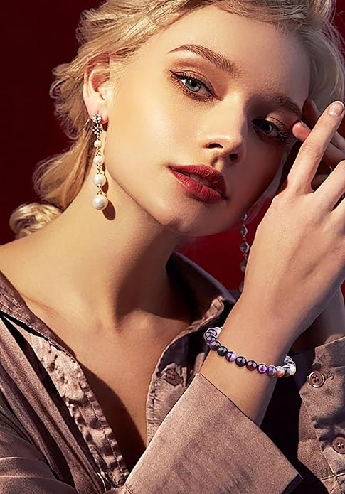 AD Beads 4mm6mm8mm10mm Handmade Bracelet - Natural Gemstone for Peace and Tranquility - Meditation, Yoga, Healing and Energy Gift for Unisex