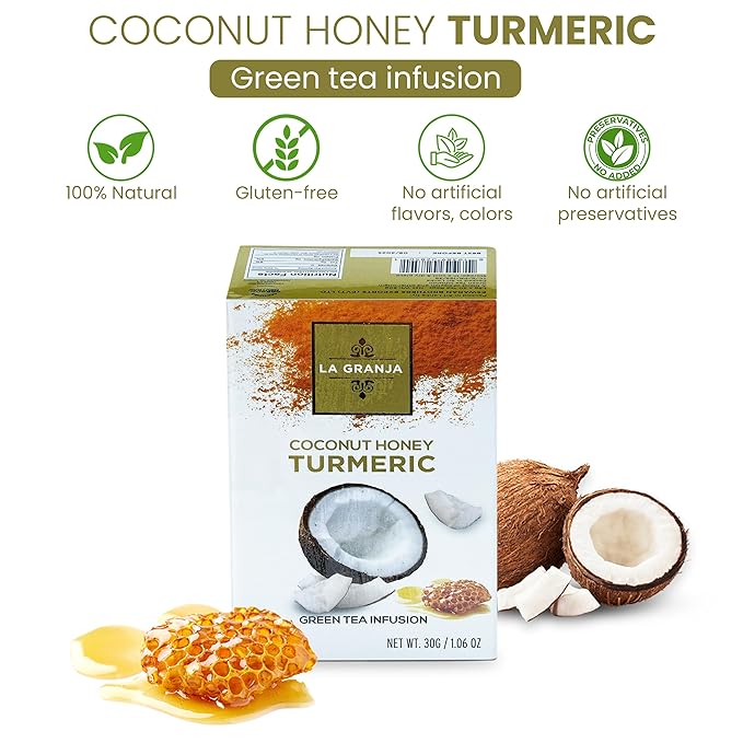 Premium 3 Flavor Herbal Tea Gift Set Variety Sampler 60 Bags Turmeric Ginger, Coconut Honey Turmeric, Pineapple Ashwagandha Sugar Free Zero Calories