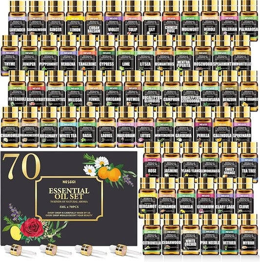 NESCCI Essential Oil Gift Set, for Diffuser, Humidifiers, Essential Oil Set for DIY Candle and Soap Making, Halloween, Christmas