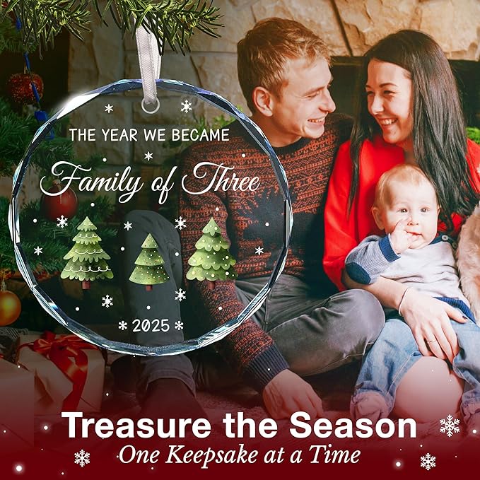 Baby First Christmas Ornament 2025 - Memorable Gift for New Parents, Unique Keepsake for 1st Christmas, Perfect for a Baby Boy or Girl, Ideal Gift for New Mom and Dad