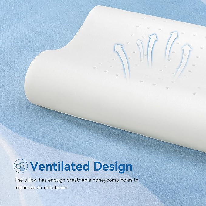 AM AEROMAX 26" Queen Size Contour Memory Foam Pillow, Cervical Pillow for Neck Pain Relief, Neck Orthopedic Sleeping Pillows for Side, Back and Stomach Sleepers