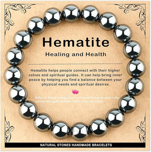 AD Beads 4mm6mm8mm10mm Handmade Bracelet - Natural Gemstone for Peace and Tranquility - Meditation, Yoga, Healing and Energy Gift for Unisex