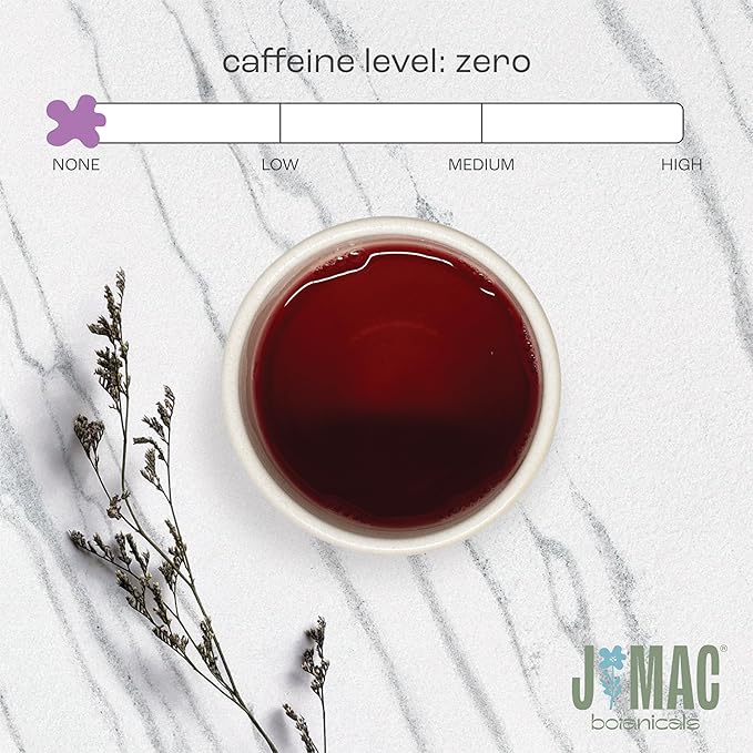 J Mac Botanicals, Organic Hibiscus Tea Bags (100 Count) - Certified by Organic Certifiers, Inc. - Quality Tea From Nile Valley, Egypt, Packaged in the USA