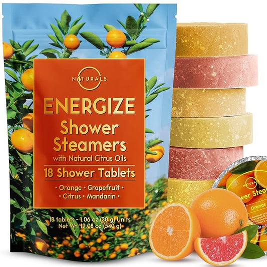 Shower Steamers Aromatherapy - Birthday Gifts for Women - Shower Bombs Aromatherapy, Spa Day Essentials, Relaxation Spa Gifts - Self Care Unique Gifts for Women and Men (Citrus 18 Count)