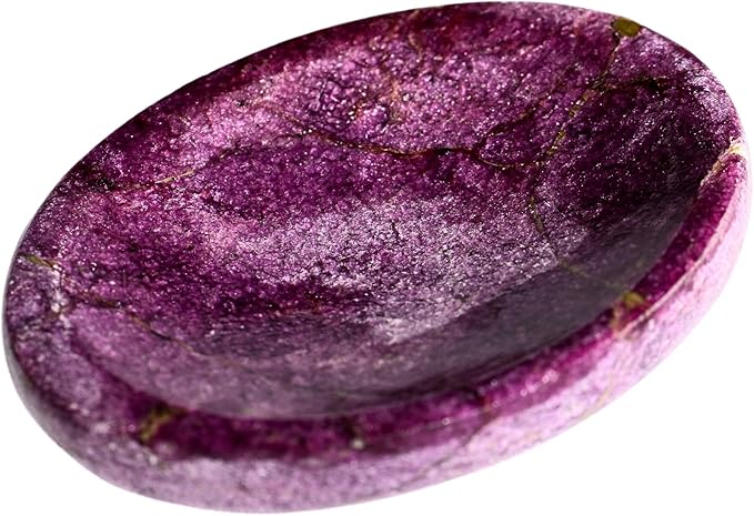 Stichtite Worry Stones – Crystal Thumb Worry Stone for Anguish, Stress – Relaxing and Soothing Balance Stones for Meditation, Stress Relief – Healing Stones and Crystals for Men and Women