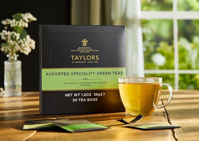 Taylors of Harrogate Assorted Green Teas, 20 Count (Pack of 1)
