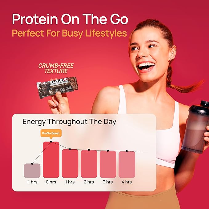ProGo Protein Bars, Low Sugar, High Protein Snacks (Up to 21g) - 95% Pure Isolate for Faster Muscle Growth & Recovery, Low Calorie, Sweetened w/Peanut Butter & Raw Honey (4-Count, Starter Pack)