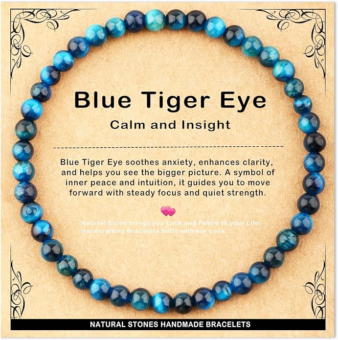 AD Beads 4mm6mm8mm10mm Handmade Bracelet - Natural Gemstone for Peace and Tranquility - Meditation, Yoga, Healing and Energy Gift for Unisex