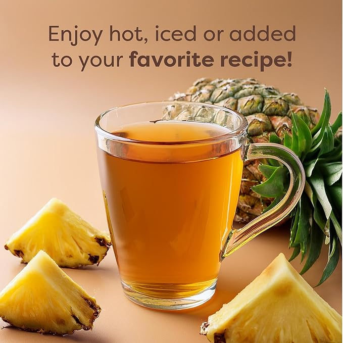 Waka Instant Green Tea Mix, Pineapple Flavored - 100% Tea Leaves, No Additives, Unsweetened Sample/Travel Size Tea Powder - Easy Quick Hot and Iced Teas, Up to 20 Cups or 5 Quarts (.45oz)