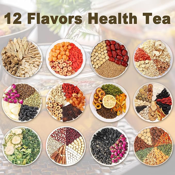 40 Bags Sugarcane Imperata Root Pear Tea, Caffeine-Free Natural Ingredients Herbal Tea Bags, Supports Lung Cleanse, No Additives, Daily Enjoyment Tea for Men & Women