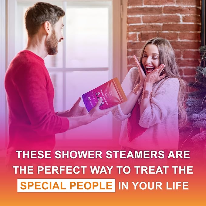 Shower Steamers Aromatherapy | 20 Pack Shower Steamers for Women & Men, Essential Oils for Stress Relief, Self Care, Gifts for Mom, Birthday, Stocking Stuffers & Christmas (Tropical)