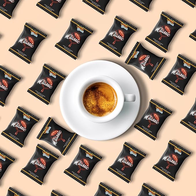 Candy Break Coffee Drops, Center Filled Hard Candy, Coffee Candy Individually Wrapped Snacks, Espresso Flavored Hard Candies, Caffeine Candies 2.2 Pound Bulk Bag, Pack of 1
