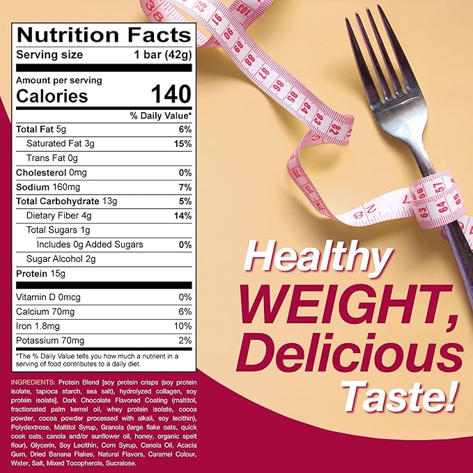 ProtiDIET Banana Bread Protein Bar - Low Sugar High Protein Snacks for Adults - Perfect On the Go Meal Replacement Bars for Active Individuals- 7 Bars Per Box