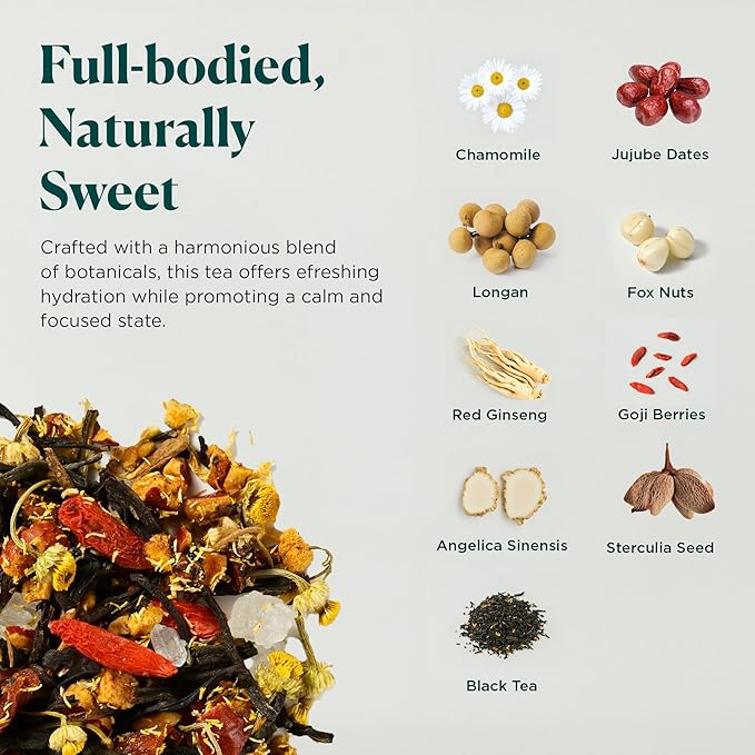 Tea Facto Goodnite* Chamomile Tea Bags with Chrysanthemum Tea for Soothing Comfort - 50 Bulk Pack