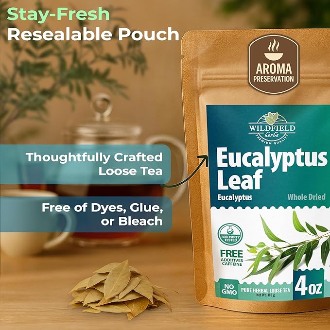 4 oz Dried Eucalypt Leaves Dry Herbal Tea (Eucalyptus) 113g Long Big Eucalyptus Leaf Herb Hojas De Eucalipto