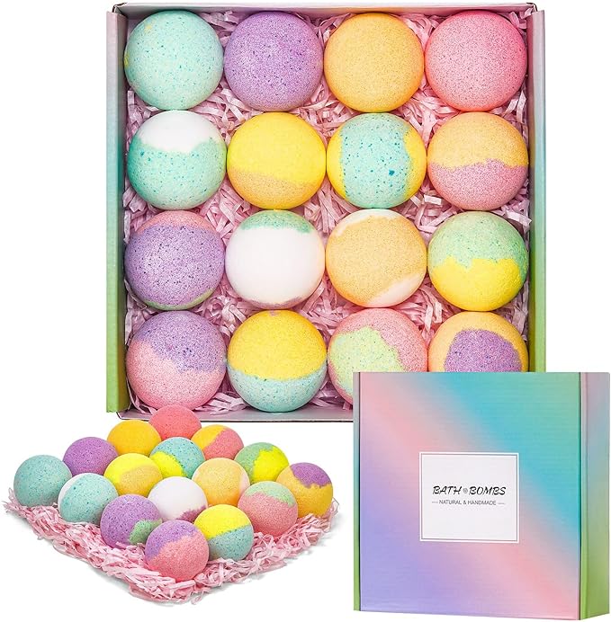 Organic Bath Bombs Women,Nature Bath Bombs for Women Relaxing,Womens Bath Bomb Gift Set