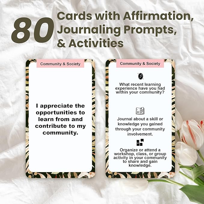 Men & Women Daily Affirmation Cards – Positive Quotes for Mental Health Therapy, Meditation, Self-Care & Stress Relief, Secret Motivational Manifestation Mindfulness Birthday Gifts - 80 Cards Deck