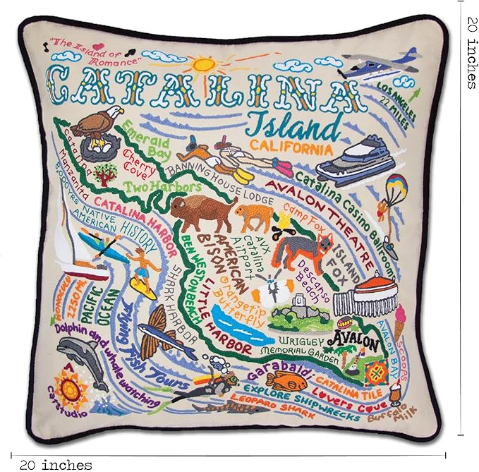 Catstudio Catalina Embroidered Decorative Throw Pillow