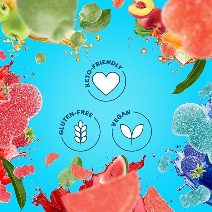 Shameless Snacks Sweet & Sour Allstars – Candy Variety Pack | Sour Gummy Candy | Healthy Vegan Snacks | Low Sugar Fruit Snack | 6-Pack, Gluten Free | Red Raspberry, Watermelon, Peach, Green Apple, Blue Raspberry