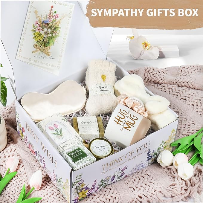 Self Care Gifts for Women Get Well Soon Gift Baskets, Birthday Gifts for Women Care Package, Sympathy Gifts for Loss of Loved One Spa Gifts Thank You Gifts for Mom Her Wife Friend Grandma