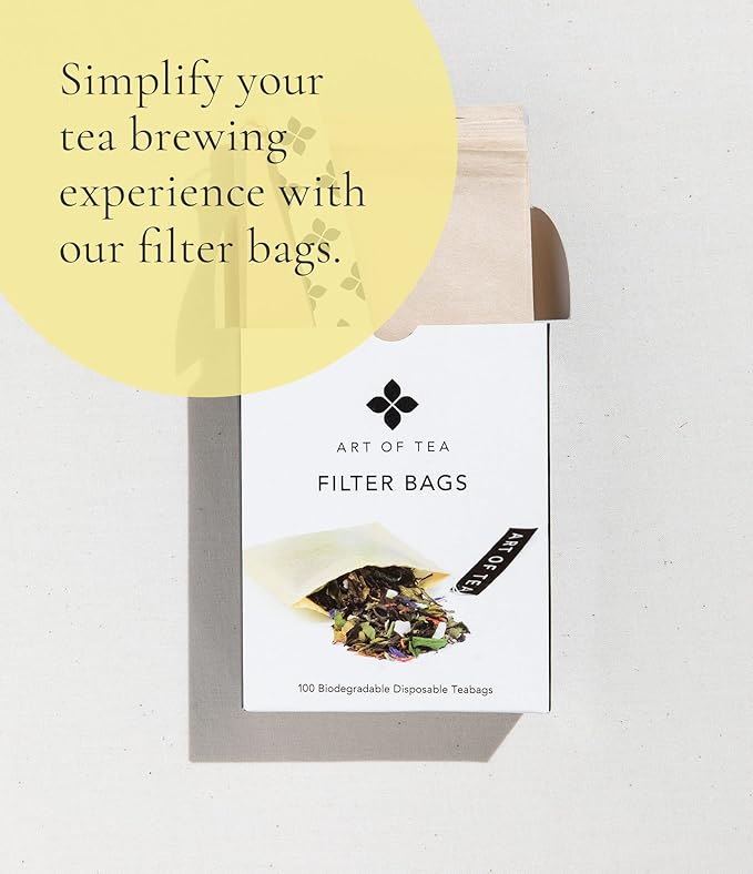 Art of Tea | Organic Egyptian Chamomile Tea Bags - Caffeine Free Herbal Teas | 50 Eco Friendly Pyramid Tea Bag Sachets | Chamomile Tea Organic Naturally Decaf Tea bags