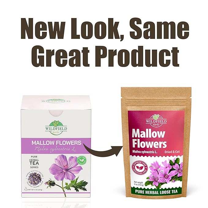 4 oz. Malva Tea Mallow Herb Mallow Flower Leaves Herbal Tea (Malva) - 113g Herb