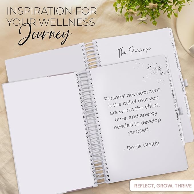 Wellness Journal – Daily Self Care Lifestyle Planner to Support Physical, Mental, & Emotional Health – Guided Prompts Self Love Diary to Practice Gratitude, Reflection, and Goals