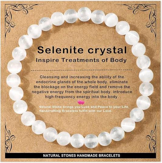 AD Beads 4mm6mm8mm10mm Handmade Bracelet - Natural Gemstone for Peace and Tranquility - Meditation, Yoga, Healing and Energy Gift for Unisex