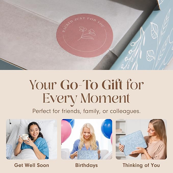 Unboxme Thank You Gift Basket For Women. Show Your Appreciation with the Warm + Cozy Care Spa Box. A Thoughtful Self Care Gift for Clients, Coworkers, Friends and Employees.