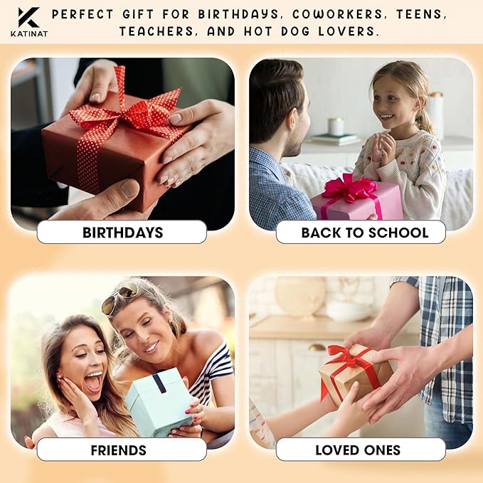 Positive Hot Dog Jar, 60 Funny Affirmation Cards, Emotional Support Hot Dogs for Friends, Teens, Coworkers, Funny Foodie Gifts for Stress Relief and Positivity, White Elephant Gifts for Adults