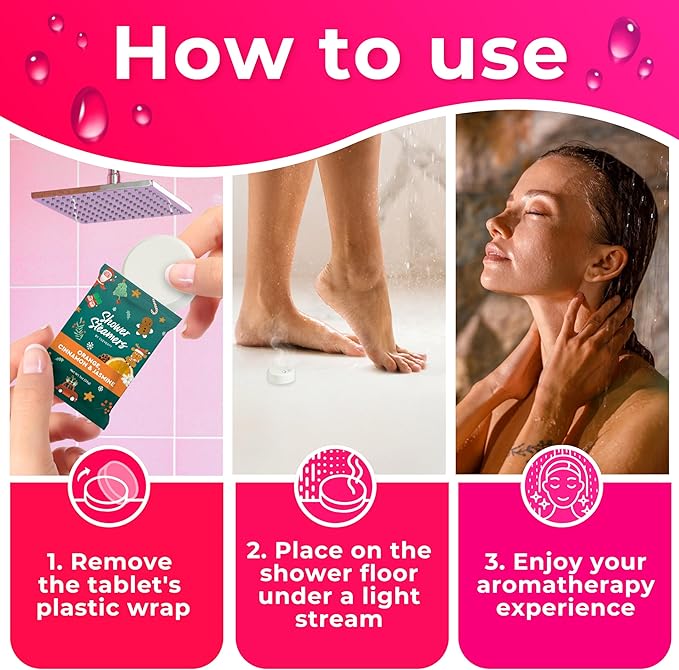 Cleverfy Shower Steamers Aromatherapy – Stocking Stuffers for Women, Teens and Wife – Christmas Gifts for Women and Teen Girls – White Elephant Gifts for Adults – 6 Tablets