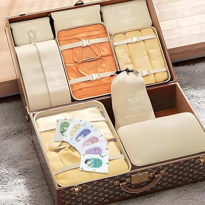 12 Packs Fragrance Bags with Hanging Strings, Air Freshener Deodorizer for Closet and Drawer,6 Scents Option- Lavender,Magnolia,Jasmine,Rose,Osmanthus,Gardenia (Magnolia)