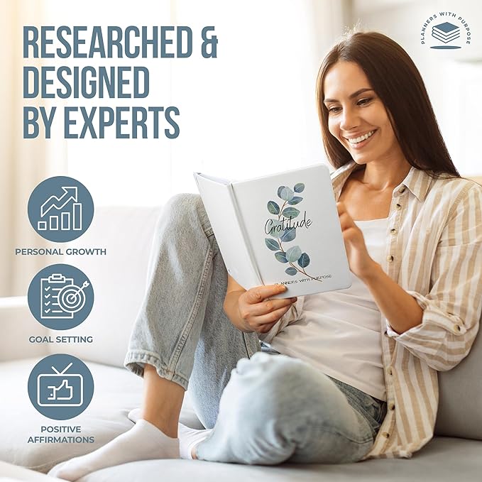 Gratitude Journal for Women – 5 Minute Journal for Happiness, Positivity, Affirmation, Inspirational, Manifestation, & Self Care – Undated Planner Guided with Prompts Daily 2025